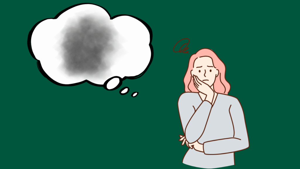 思考に靄がかかっている画像