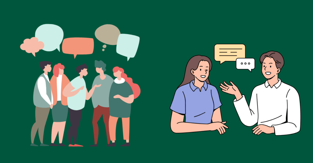 コミュニケーションをしている人たち